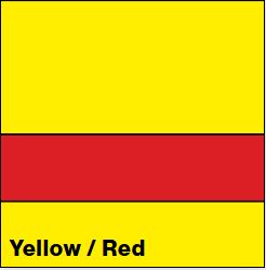 Yellow/Red SATIN 1/16IN - Rowmark Satins